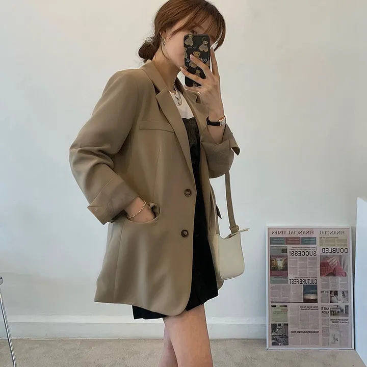 누적판매3000장! [4col] 데일리핏 핏예쁜 루즈핏 버튼 자켓 상세 이미지 11
