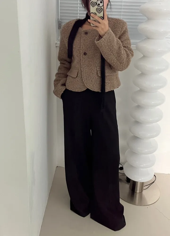 [로웰샵] 힐르 여성 와이드 부츠컷 롱 슬랙스 상세 이미지 13