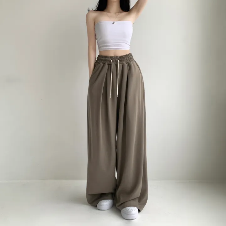 키작녀ver추가❤[하체커버,힙한핏🖤/사이드핀턱] 윈드 허리 밴딩 앞핀턱 사이드핀턱 밴딩 와이드 하이웨스트 로우라이즈 트레이닝 팬츠 바지 키작녀 키큰녀 하비추천 상세 이미지 30