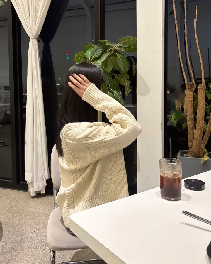 루어 케이블 브이넥 가디건 / 2color 상세 이미지 7