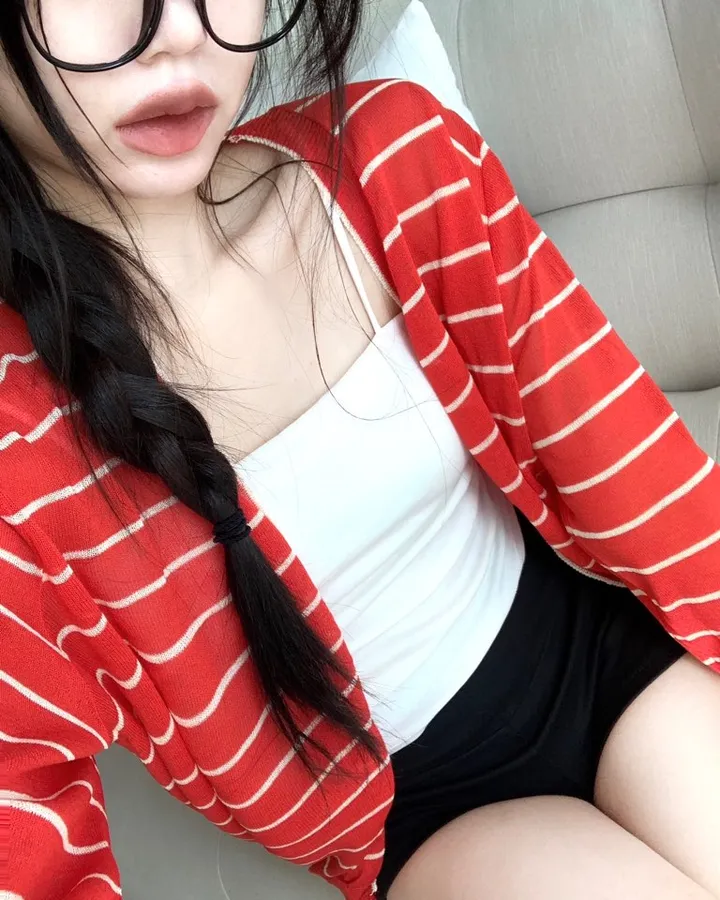 🍓크림딸기 스트라이프 단가라 여름 시스루 가디건 -4col 상세 이미지 21