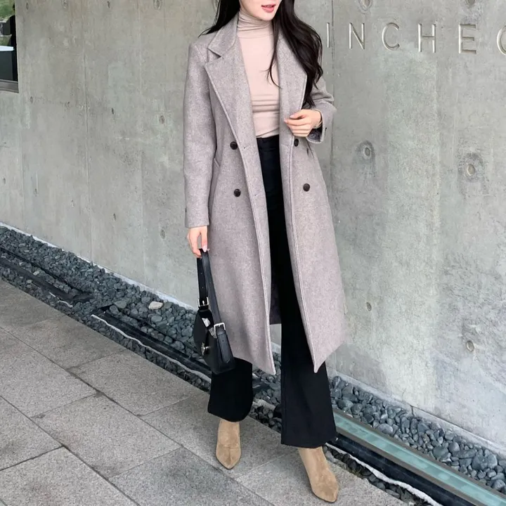 [당일출고🌹] 토토 바바리 롱코트 / 겨울코트 벨트코트 핸드메이드코트 코트 떡볶이코트 싱글코트 더블커트 밍크코트 롱패딩 숏패딩 양털코트 무스탕 겨울자켓 하객룩 아우터 점퍼 트위드자켓 트렌치코트 바바리코트 후드코트 후드롱코트 케이프코트 망토자켓 연말룩 청 상세 이미지 25