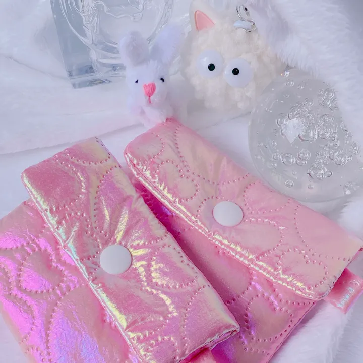 (3종)/ handmade 홀로그램 글리터 love 핑크 화이트 실버 패프릭 동전 지갑 카드지갑 에어팟파우치 상세 이미지 42