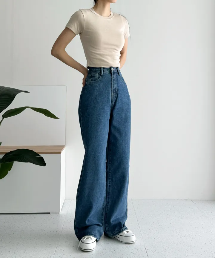 [3단기장/~2XL/6color/핫아이템]노수선와이드기획데님팬츠 상세 이미지 77