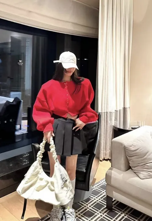 ((고퀄*꼭사템)) 네오플렌 컬러 패치 퍼프 자켓 아우터 외투 스판 루즈핏 오버핏 상세 이미지 14