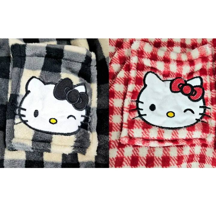 윙크 키티 체크 수면 잠옷 겨울 파자마 홈웨어 (2color) 상세 이미지 11