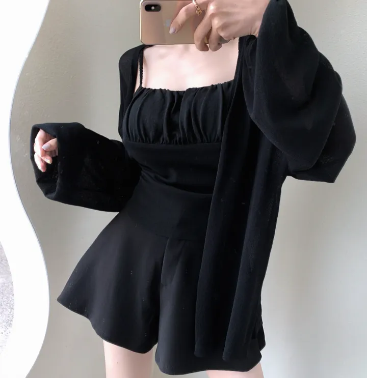 로코 셔링탑set 루즈핏 가디건 상세 이미지 35
