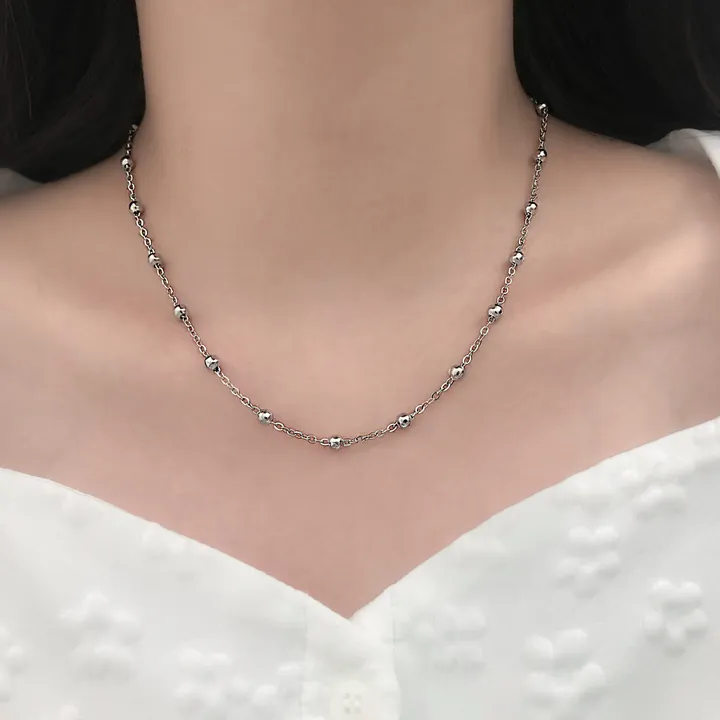 51종 써지컬 스틸 체인 목걸이 모음전 하트 별 달 스마일 오닉스 자개 리본 클로버 행운 꽃 십자가 왕관 나비 번개 고래꼬리 고래 엔틱 나비 레터링 열쇠 큐빅 링 물방울 코인 기본 상세 이미지 92