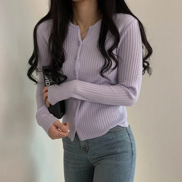 진심 여리핏, 골지 니트 가디건 ;9col 상세 이미지 4