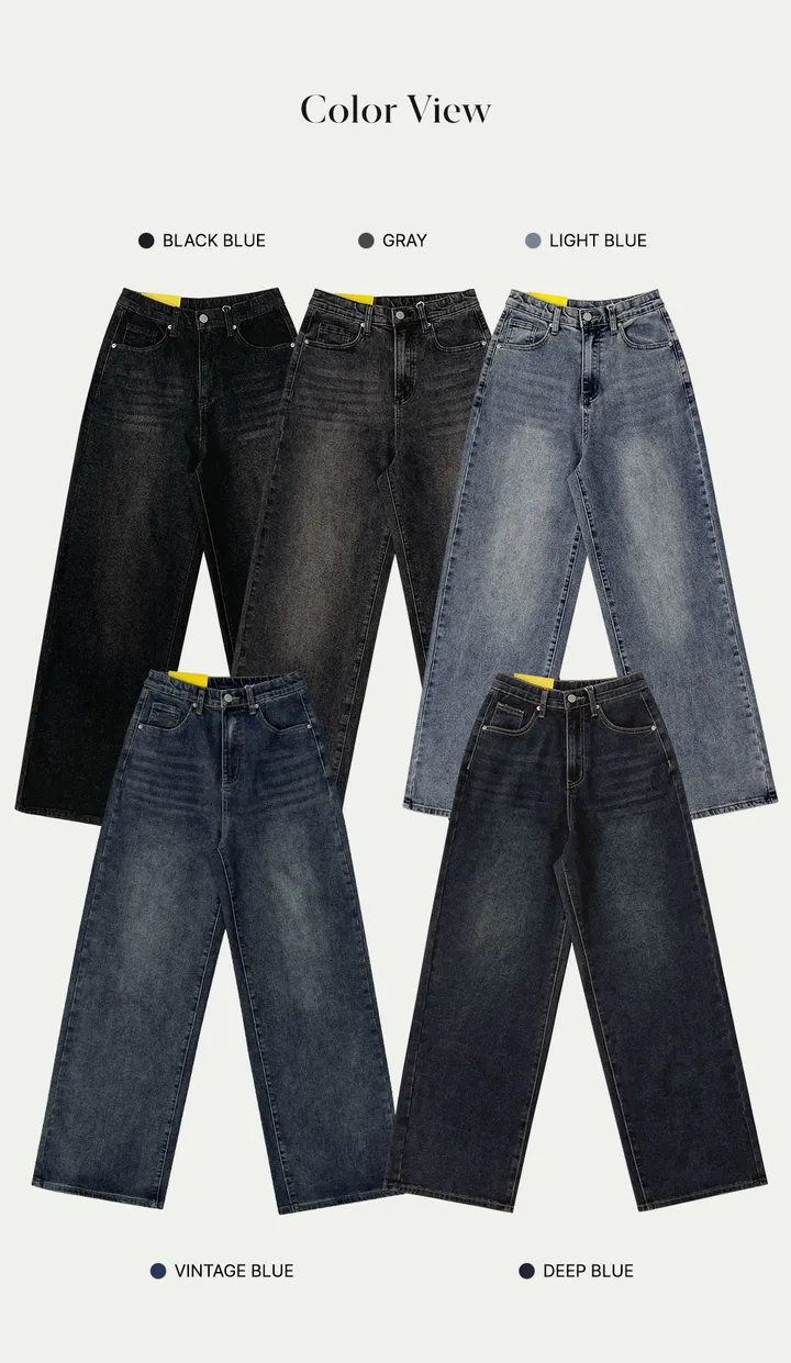 ~2XL[all스판,대박신상/기장선택]4계절 전체 스판 밴딩 기본 와이드 심플 데님팬츠 상세 이미지 2