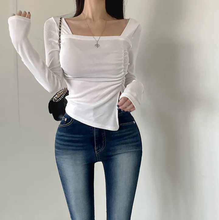 [MADE][직각어깨핏/허리잘록!] 디얼 스퀘어 셔링 사선티 스퀘어티 사선티 셔링티 자체제작 상세 이미지 19