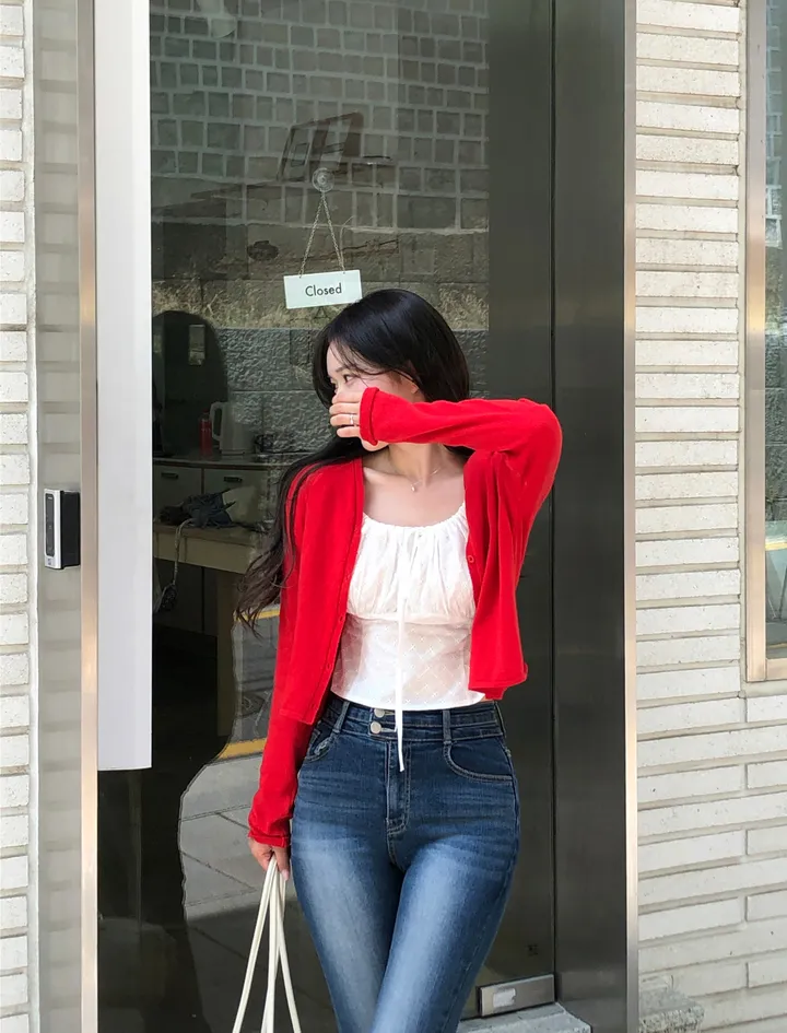 [살안타템/여름까지-] 애플 린넨 브이넥 가디건 (10color) 상세 이미지 10
