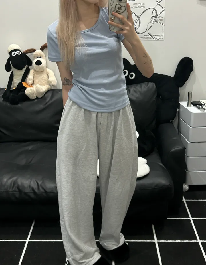 [🎀누적판매 2천장🎀] Butter slimfit u-neck short sleeve T 버터 슬림핏 유넥 반팔티 상세 이미지 43