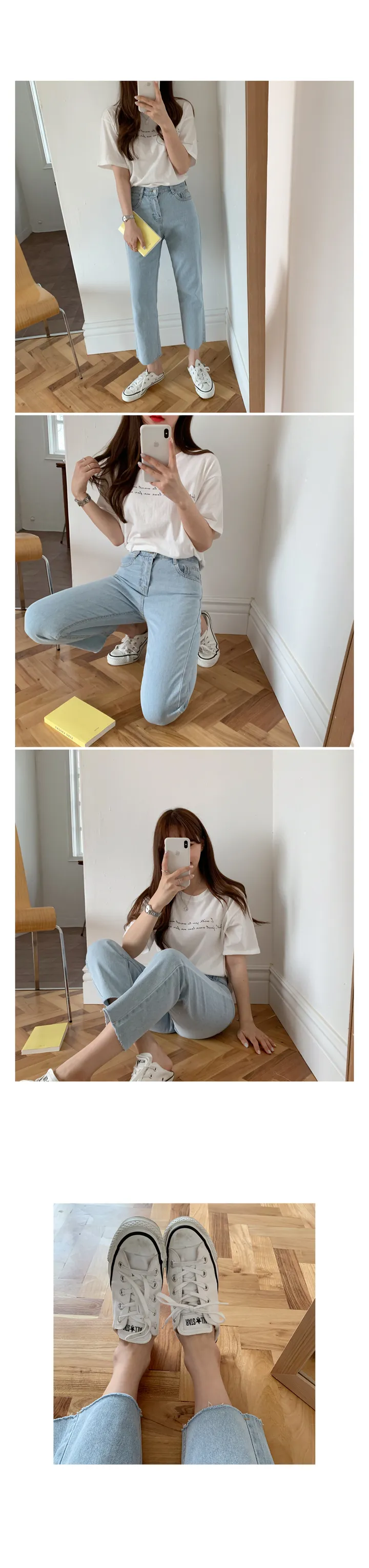 '당일발송'[landmade]인생핏키작녀썸머데님일자팬츠 (2color)'S-XL사이즈' 상세 이미지 16