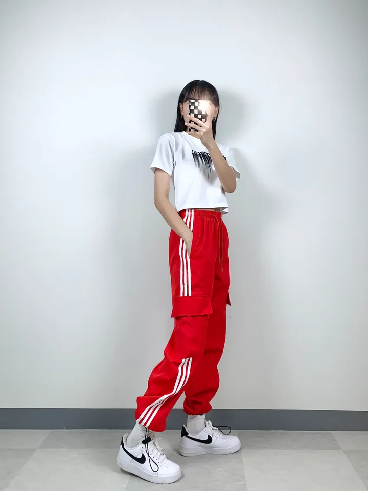 3트랙M 와이드 하이웨스트 스트링 2way 트레이닝 조거 바지 밴딩 팬츠 Y2K 유니크 빈티지 힙한 무드 데일리 스트릿 클럽 아이돌방송댄스 댄서공연무대단체의상 상세 이미지 28