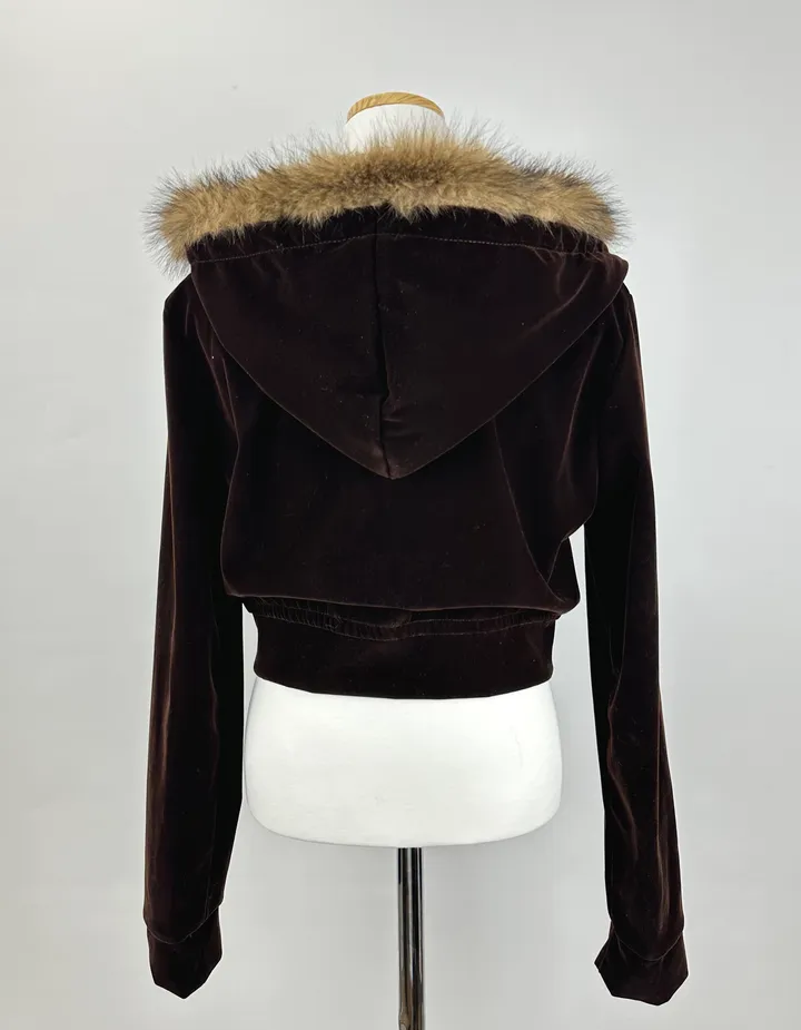 velvet fur hood  jacket- 벨벳 퍼 후드 자켓 2color (힙, 스트릿, 유니크, 크롭, y2k, 빈티지, 퍼, 집업, 후드집업) 상세 이미지 27