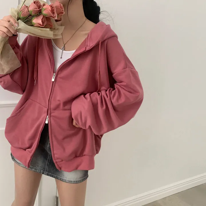 [사계절인기템/7컬러*.*] 심플무지 투웨이 오버핏 후드집업,점퍼 - 12color 상세 이미지 34