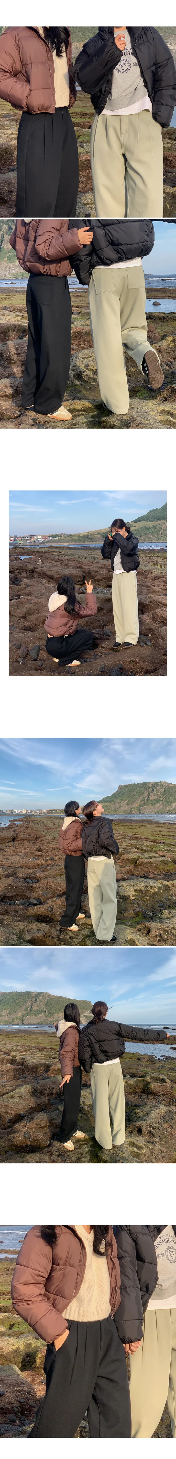 [오늘출발][New브라운🤎후끈융기모🔥기모바지] 융기모 투스트랩 와이드 팬츠 (기모와이드,겨울바지,코튼와이드,스트랩팬츠) 상세 이미지 29