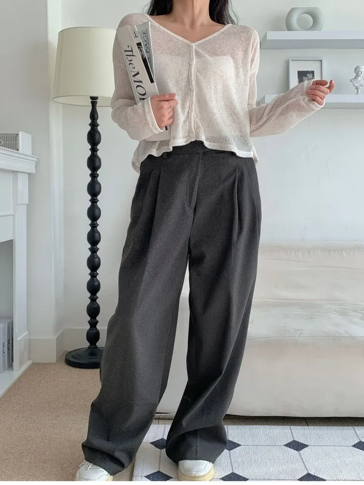 [66-110]💗2size💗빅사이즈 루즈핏 오버핏 - 쿠쿠 린넨 가디건 상세 이미지 12