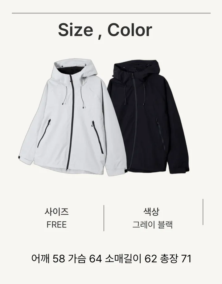 [블랙 당일출고]윈드브레이커 고프코어 바람막이 후드집업 간절기 아우터 봄니트 밴딩데님 상세 이미지 3