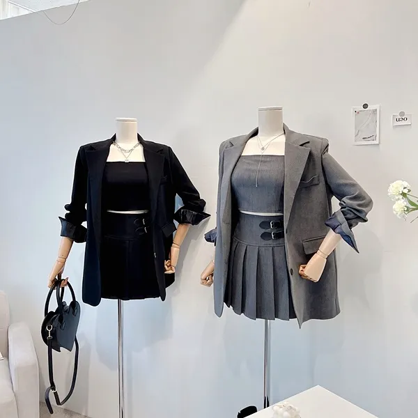 💙당일발송💙*자체제작* 뒷태여신 테일러드카라 대디자켓 버튼자켓 단추자켓 백트임 백버튼 뒷트임 오버핏자켓 슬림자켓 무지자켓 긴팔자켓 하프자켓 숏자켓 롱자켓 봄자켓 봄아우터 하객룩 상세 이미지 17