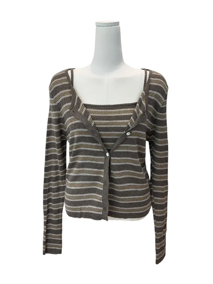 Pico sand sprite sleeveless cardigan set 피코 샌드 스트라이프 나시 가디건 세트 상세 이미지 31