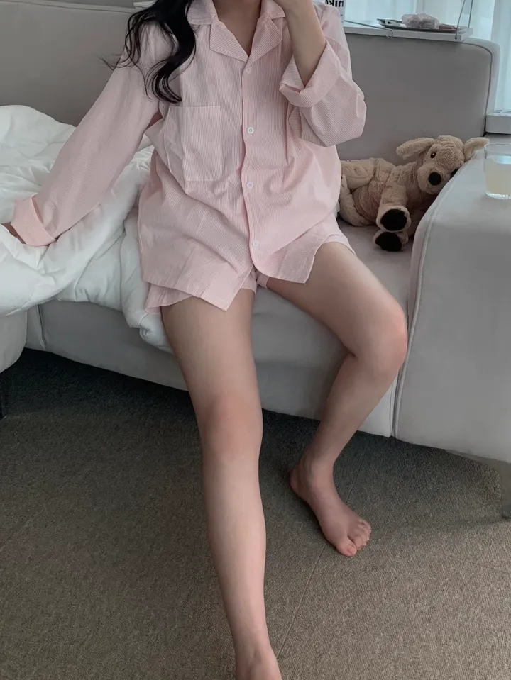 [자체제작][2size/4color] shirt pajamas set 커플잠옷 상세 이미지 14