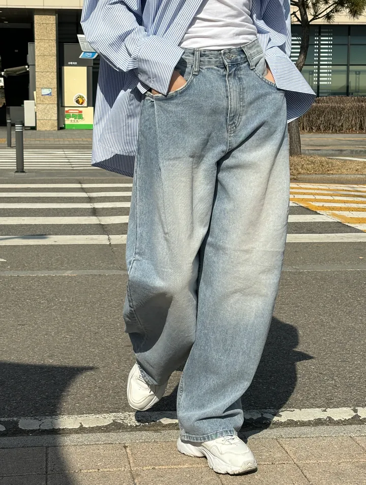 데일리 마린 핀턱 벌룬 와이드팬츠 상세 이미지 15