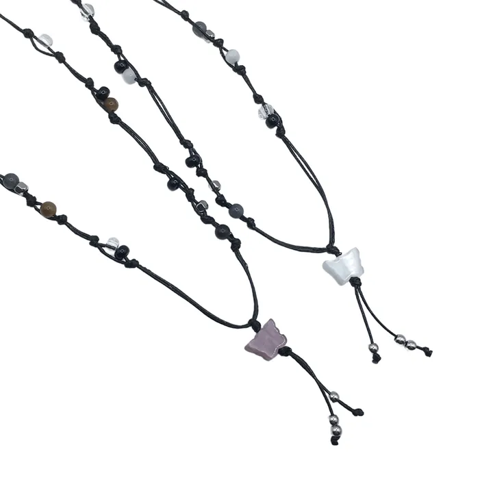 [Surgical] Butterfly Stone Necklace 2color 상세 이미지 1