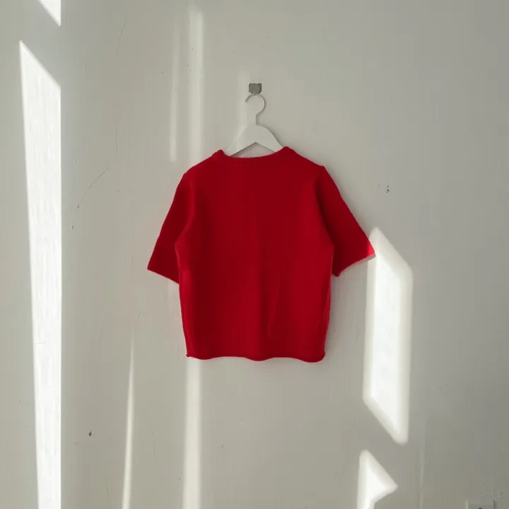 [워머SET/재진행‍🔥] 러블리 보들 울 핸드 워머 니트 세트 루즈핏 트임 반팔 니트티 라운드넥 토시 니트투피스 상세 이미지 82