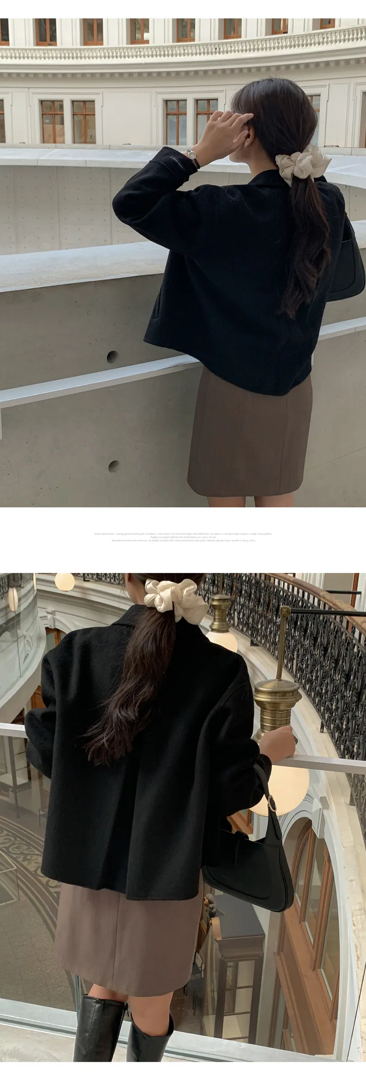 [자체제작/3천장돌파/S-L]프롬드 소프트 울 히든단작 핸드메이드 숏 코트 상세 이미지 119