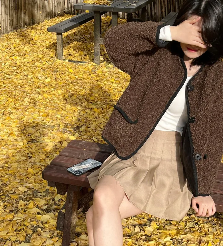 [🔥주문폭주!/👍후기강추/입는순간귀욤🤎/🔥퀼팅누빔/2color] 비숑 뽀글이 양털 배색 누빔 아우터 자켓 상세 이미지 41