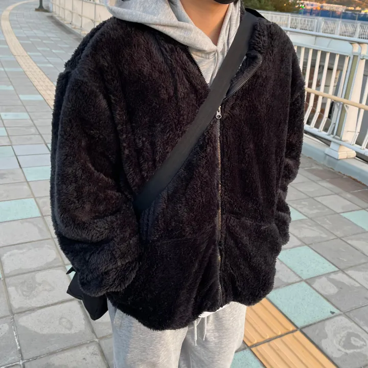 3size 남녀공용 커플룩 양털 후리스 후드집업 2color 상세 이미지 31