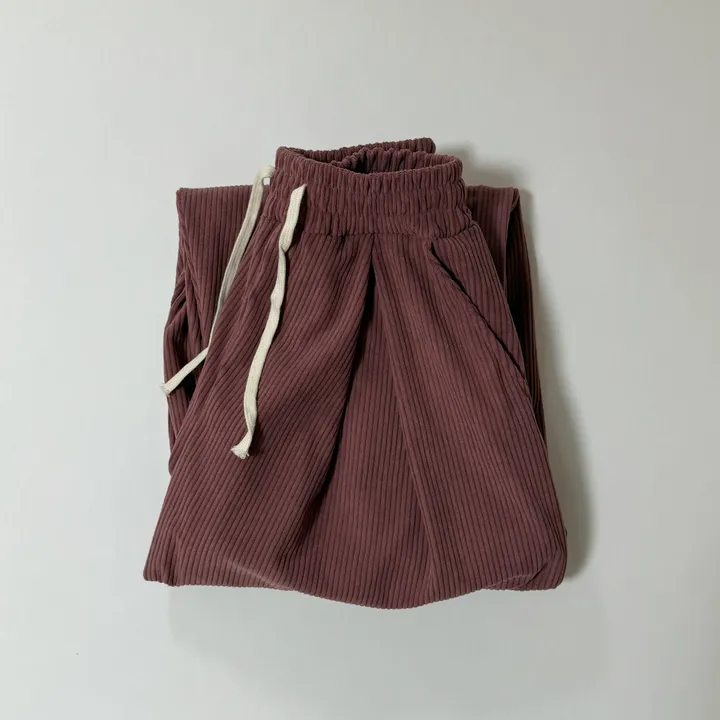 [데일리/*핏보장*] 코듀로이 골덴 핀턱 밴딩 팬츠 - 7colors (맞주름 허리 밴딩 와이드팬츠 롱다리핏 골반보장) 상세 이미지 79