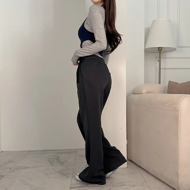 [ 탄탄 소재 / 3기장 / 3사이즈 ] 뒷포켓 슬림 부츠컷 트레이닝 롱 팬츠 3color 상세 이미지 34