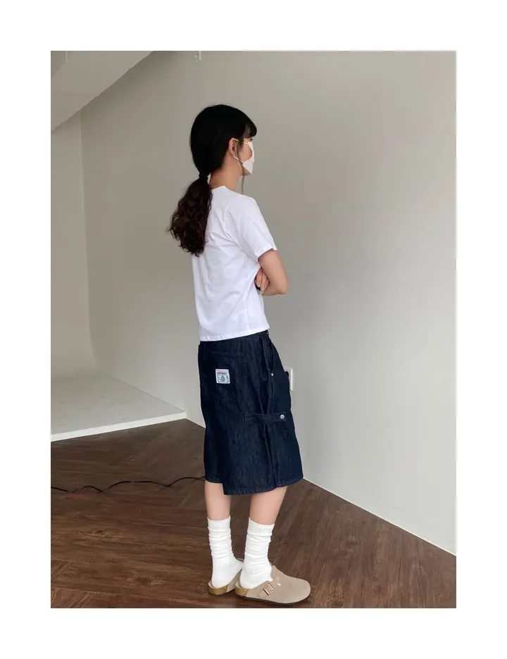 [MD PICK❗️/강력추천]비죠 패치 생지 버뮤다 팬츠 ( 2 color ) 상세 이미지 12