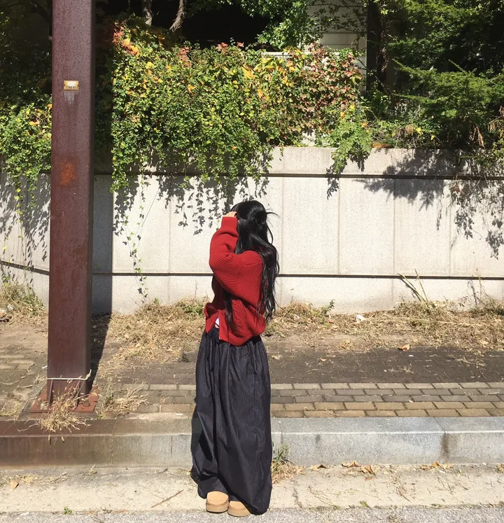 [소장추천!!/핏,퀄보장❤] 따뜻 꽈배기 니트 투웨이 하이넥 카라 루즈 세미 크롭 집업 상세 이미지 18