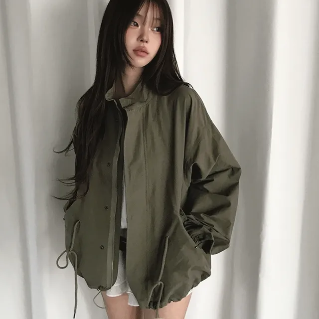 [가을아우터💚/모델추천] 케이텔 하이넥 투웨이 하프 야상 자켓 - 3color