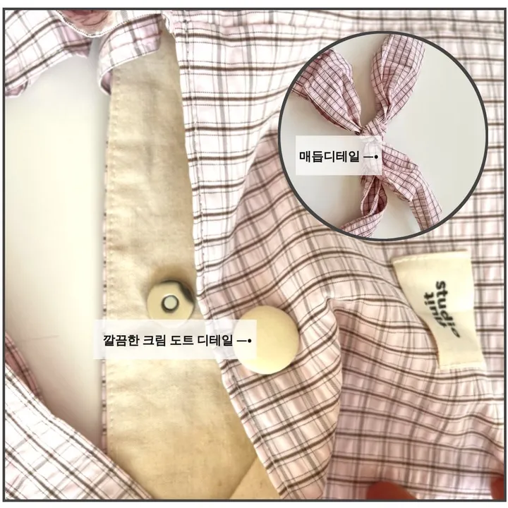 [봄여름신상/특가]도트 체크 리본매듭 숄더백 크로스백 상세 이미지 7