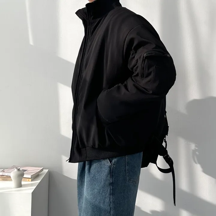 핏보장 남녀공용 숏패딩 집업 오버핏 아우터 잠바 패딩 점퍼 오버핏스탠드넥항공점퍼 상세 이미지 20