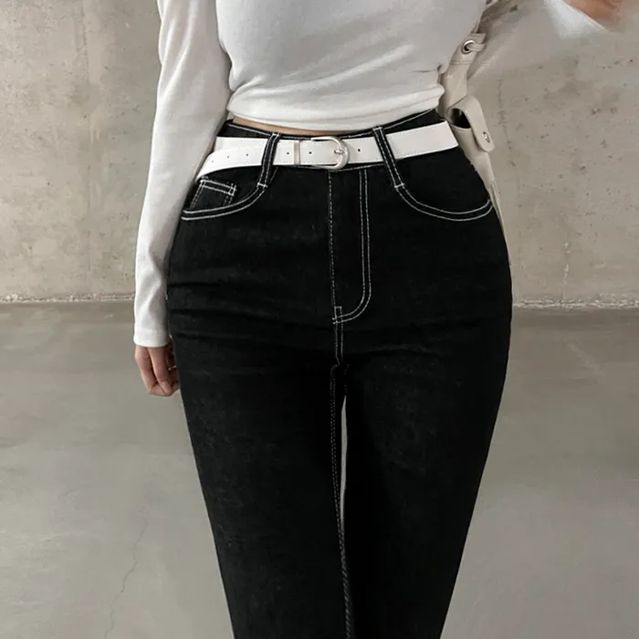 *4color*[코디필수/굿퀄리티] 심플 라운드스퀘어 레더 벨트 가죽벨트 레더벨트 무광벨트 상세 이미지 13