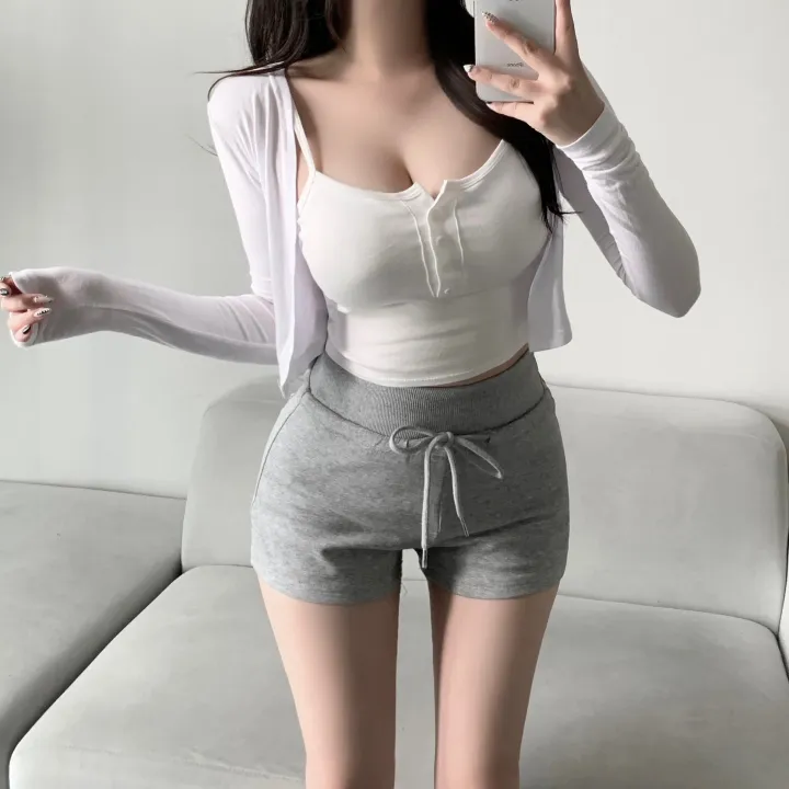 [힙업포켓/보풀x비침x]1282. 허리쏙 와이드 밴딩 포켓 트레이닝 팬츠 숏팬츠 돌핀팬츠 돌핀반바지 밴딩팬츠 반바지 숏팬츠 핫팬츠 숏트레이닝 기본 꾸안꾸 반바지 골반뽕 엉덩이뽕 상세 이미지 12