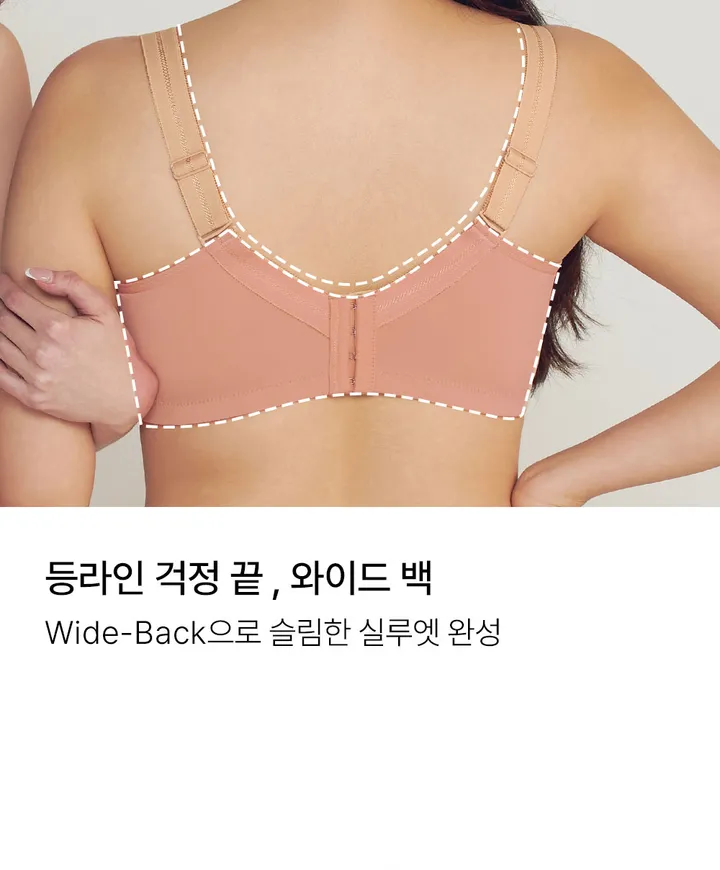 가슴축소브라 벌어진 부유방 압박 미니마이저 처진 가슴 작아보이는 보정 속옷 브라 상세 이미지 35
