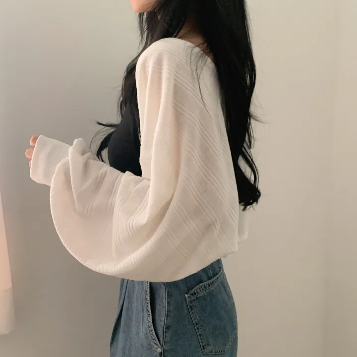 [팔뚝살커버~] 사계절내내! 볼레로 크롭 니트가디건 - 3color 상세 이미지 30