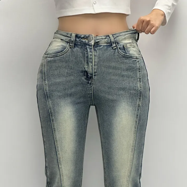 [인생부츠컷/숏&롱/~XL] 엘리 절개라인 하이웨스트 부츠컷 데님팬츠 롱팬츠 기장선택 빅사이즈까지 스판청바지 가을신상 (6Col) 상세 이미지 5