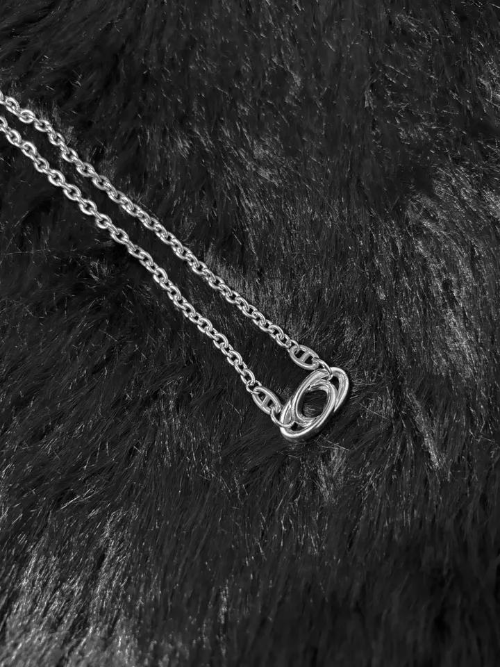 💥주문폭주! [🐈‍⬛당일발송] 더블 엘립스 목걸이 |  DOUBLE ELLIPSE NECKLACE 상세 이미지 7