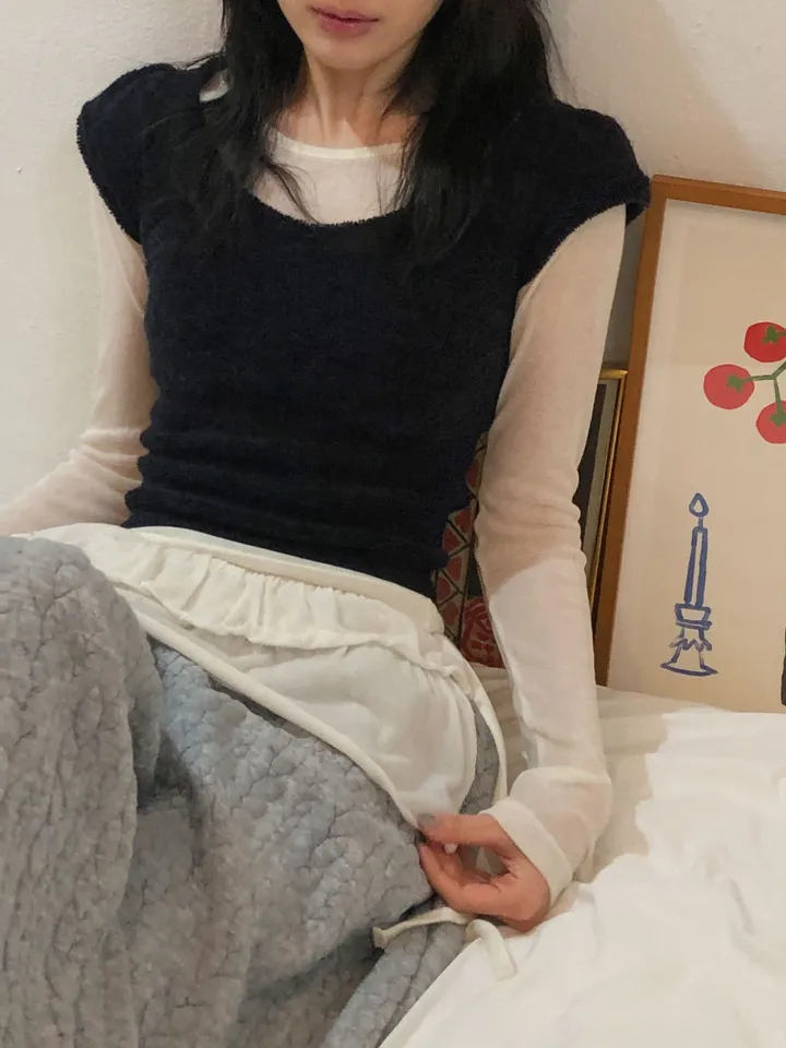 콘차 레이어드 시스루 티셔츠 상세 이미지 37