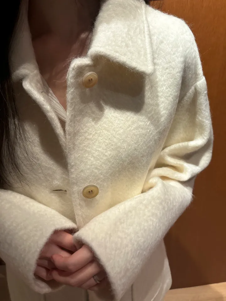 얼리버드 세일!![3COLOR/알파카8 모헤어12] 버터 모헤어 하프 핸드메이드코트 상세 이미지 11