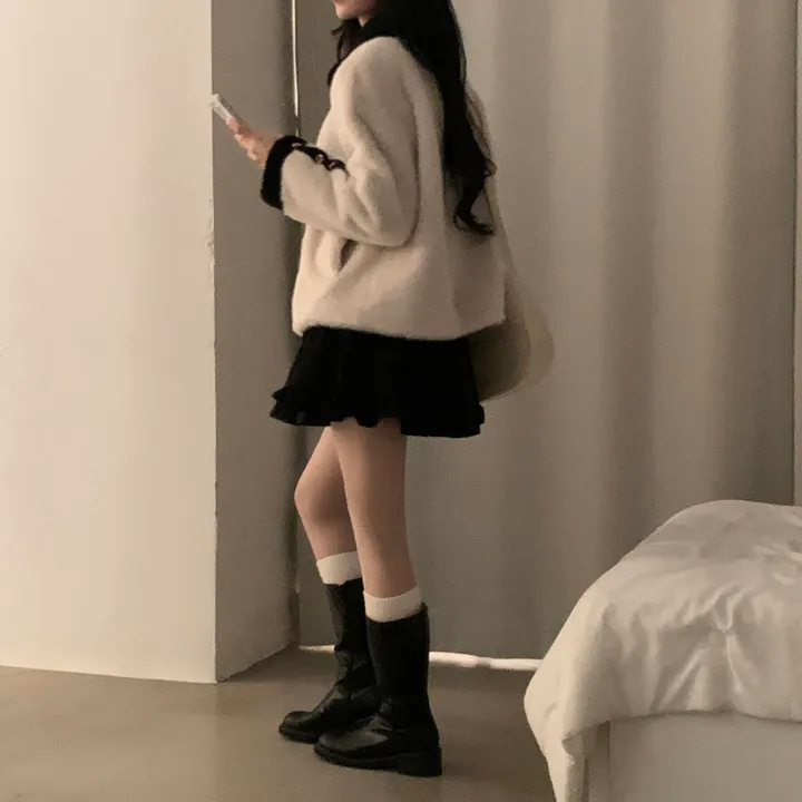 [따뜻해요/분위기갑🖤] 체코 밍크 퍼 루즈핏 카라자켓 - 2color 상세 이미지 25