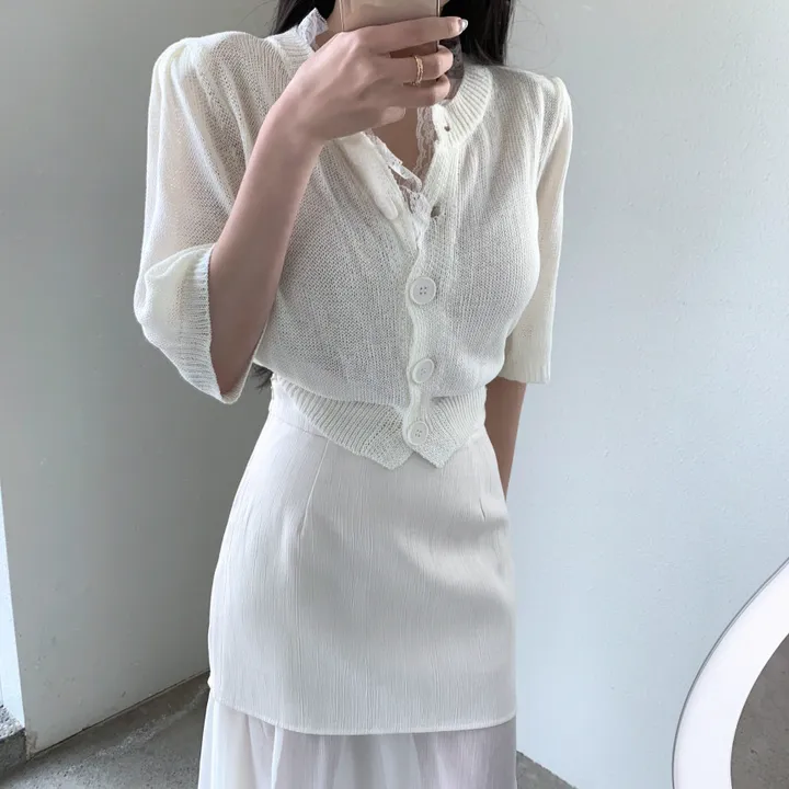마리 레이스 퍼프 가디건 상세 이미지 21